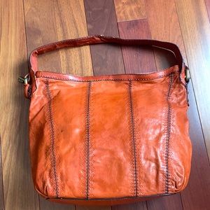Fossil pumpkin color hand bag